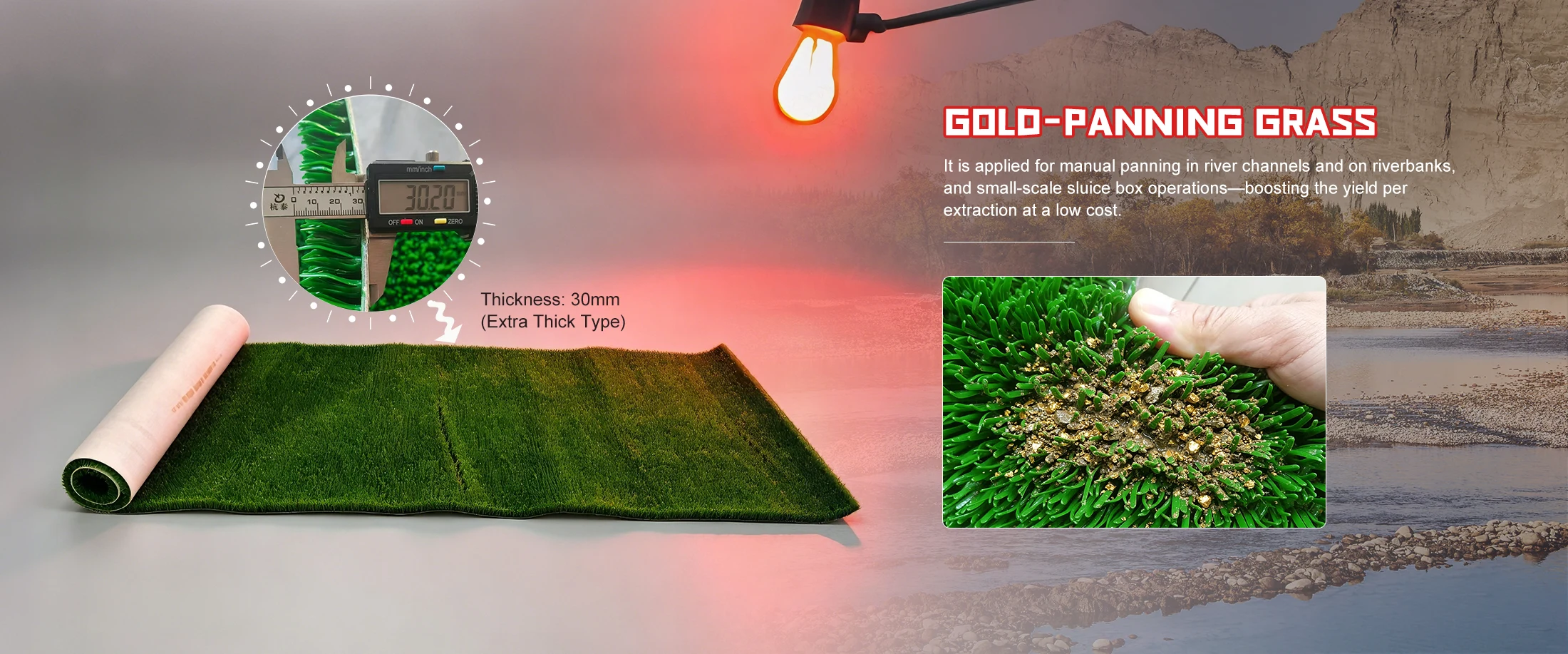 Sina Aurum panning Grass Manufacturer et Supplier